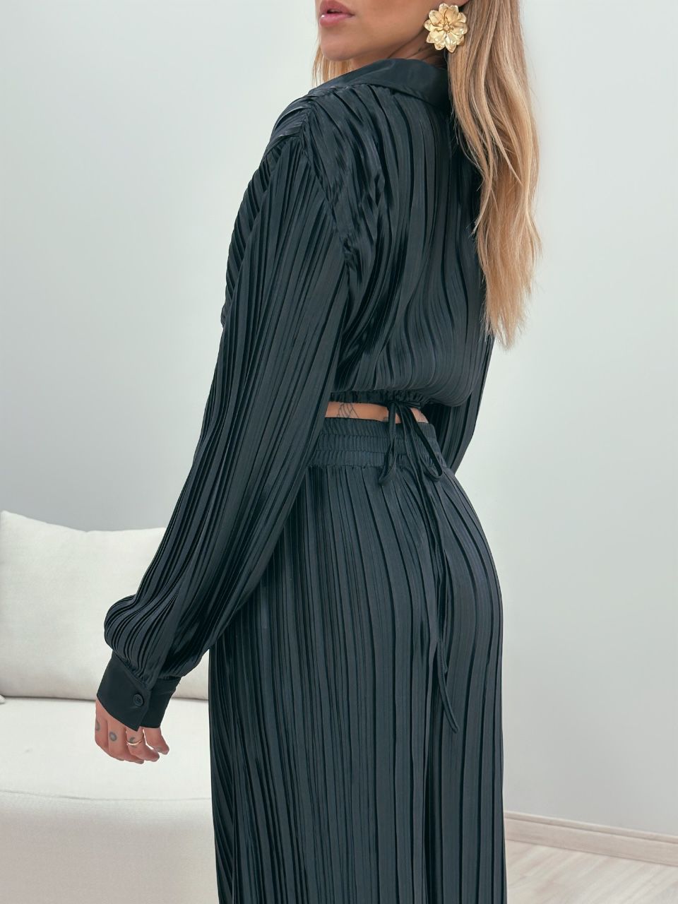 CONJUNTO CAMILA PLISSADO PRETO
