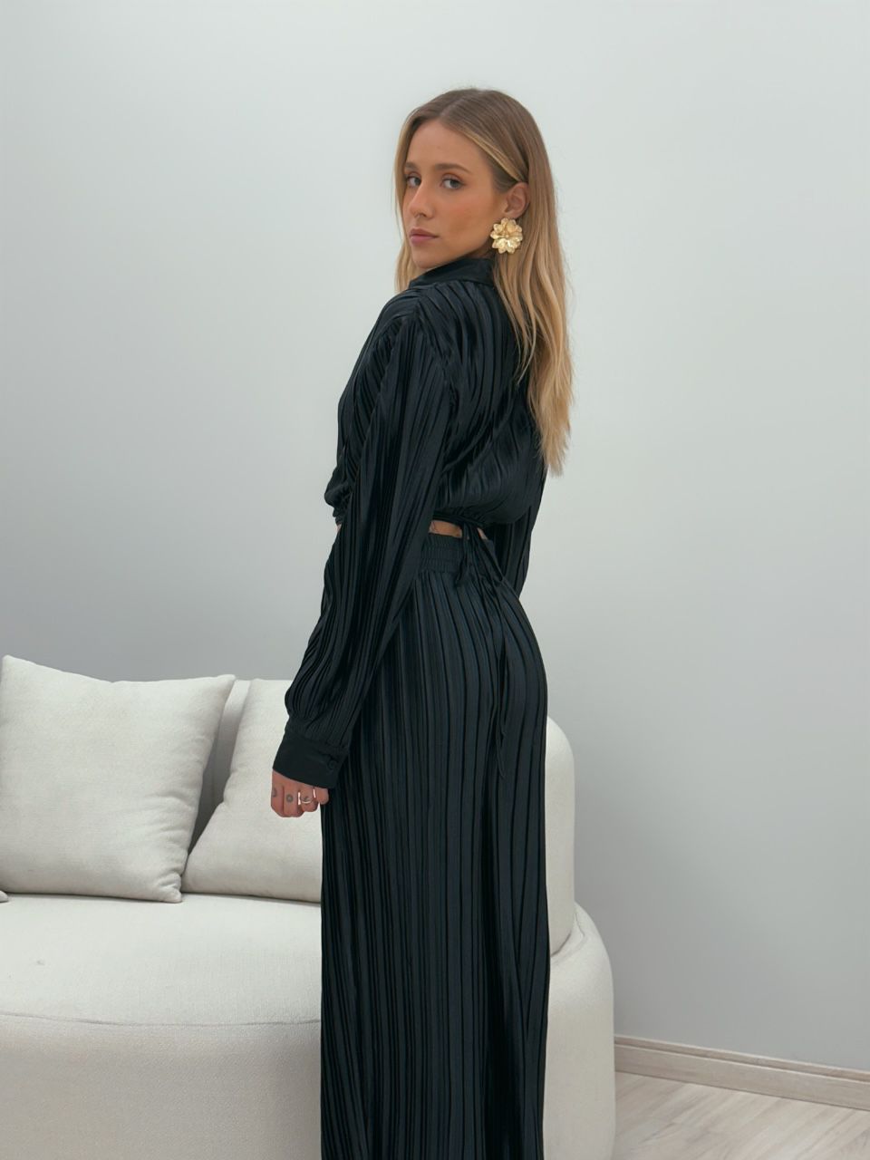 CONJUNTO CAMILA PLISSADO PRETO