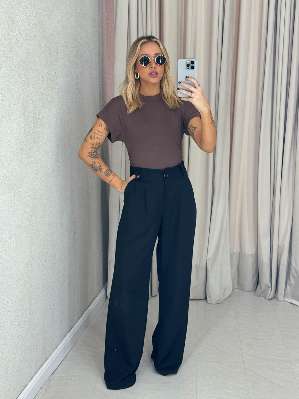 BODY LELE MANGA MARROM