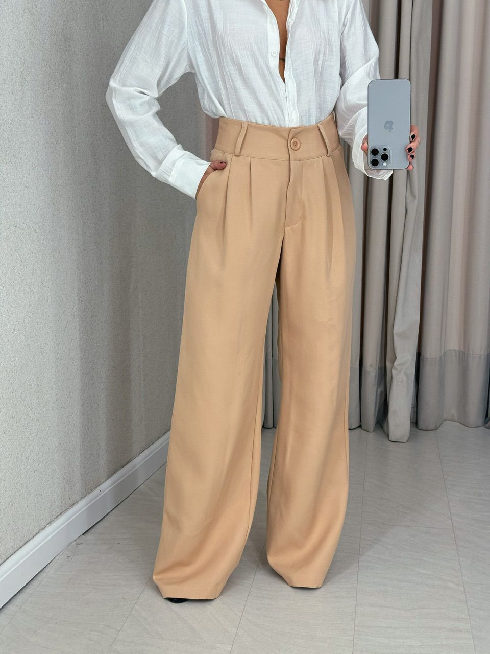 CALÇA BETÂNIA PANTALONA NUDE - 0061500049 - CAROLLA FERRARO