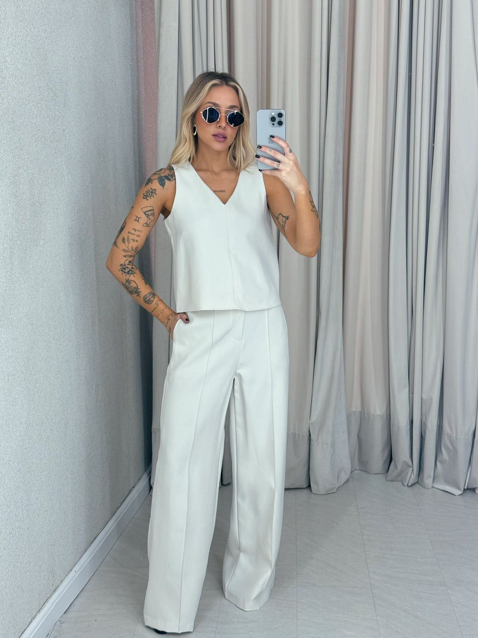 CONJUNTO LETICIA CALÇA AREIA