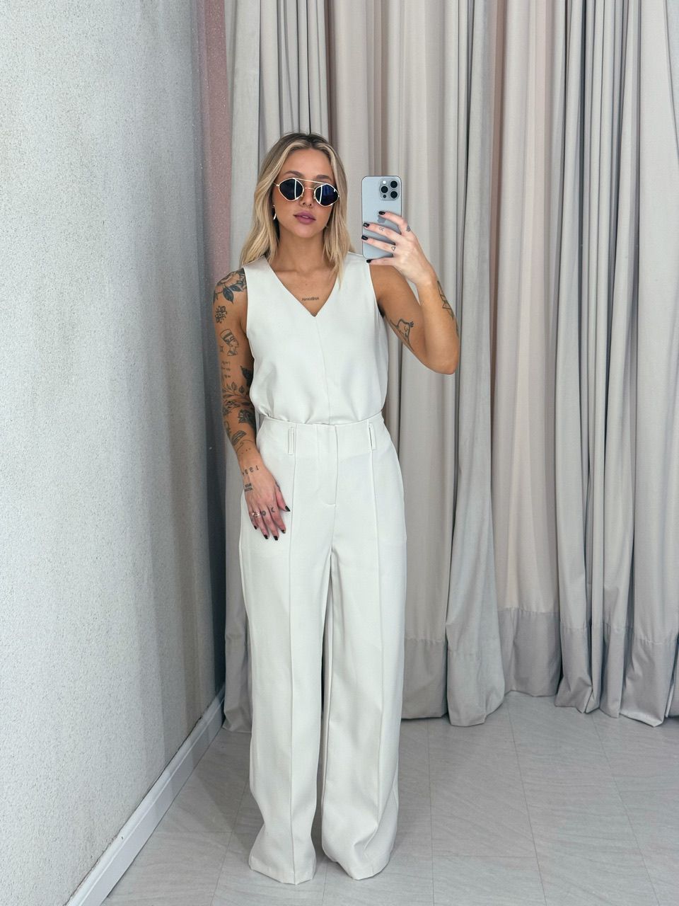 CONJUNTO LETICIA CALÇA AREIA