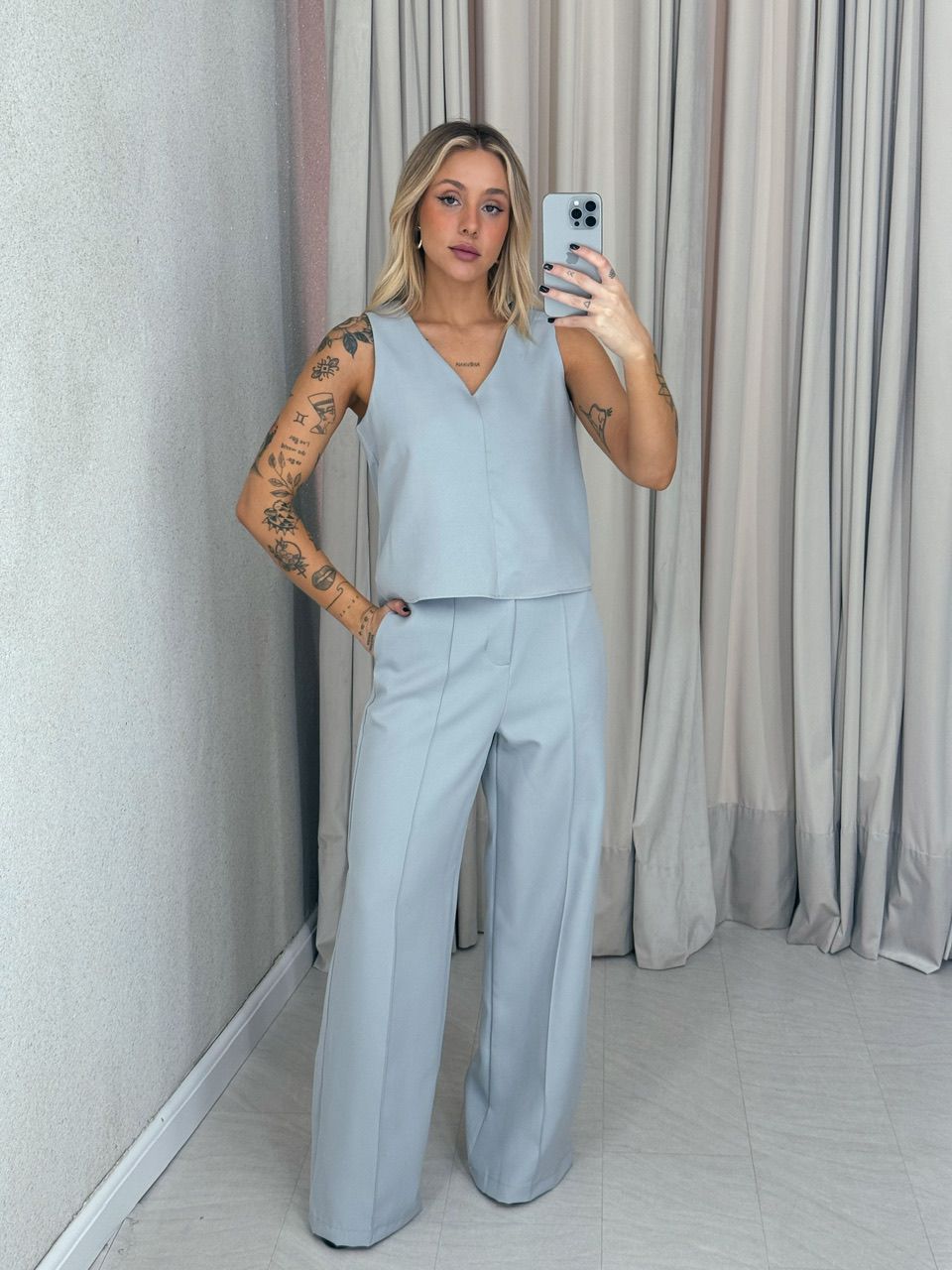 CONJUNTO LETICIA CALÇA CINZA