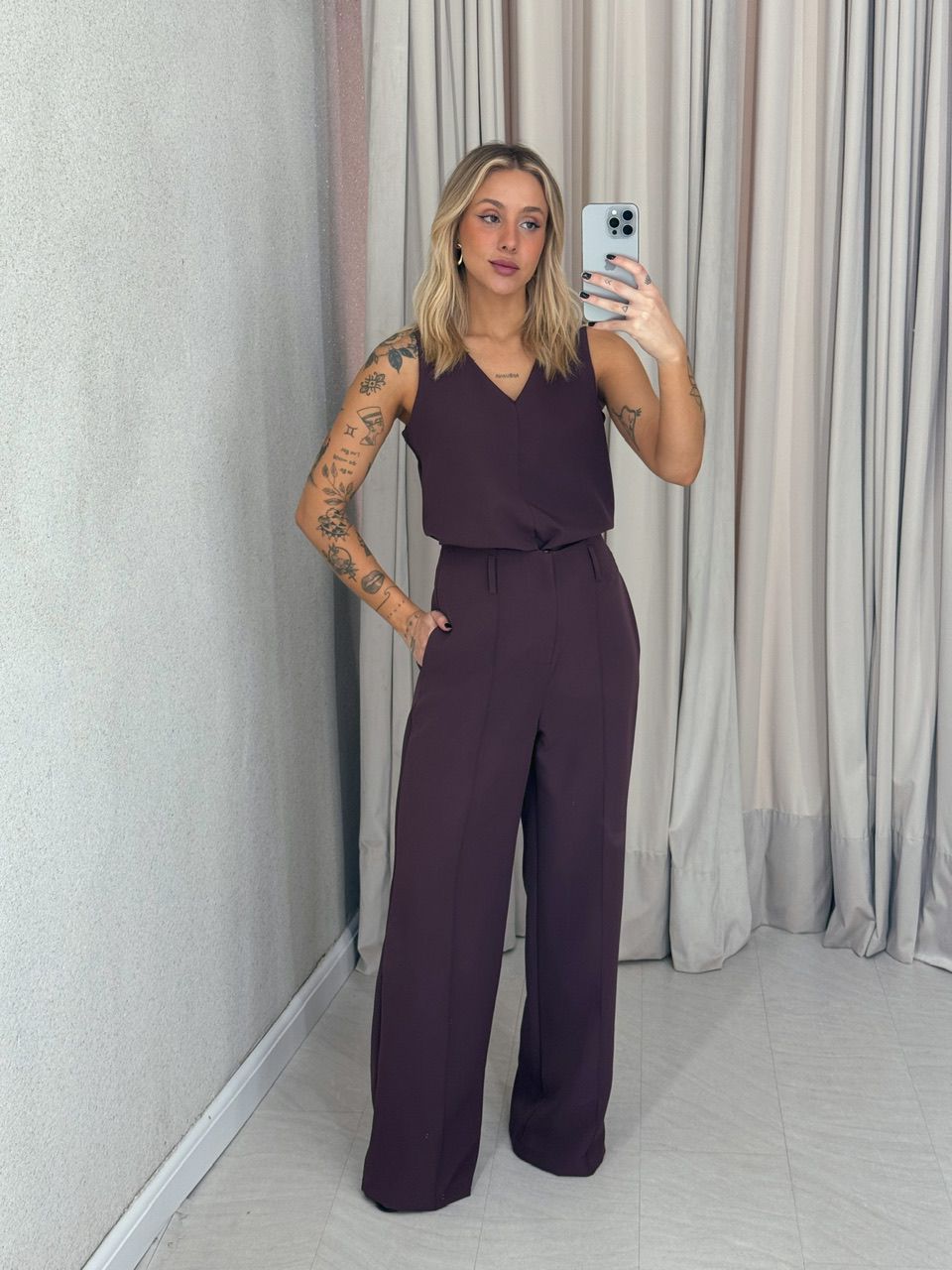 CONJUNTO LETICIA CALÇA VINHO