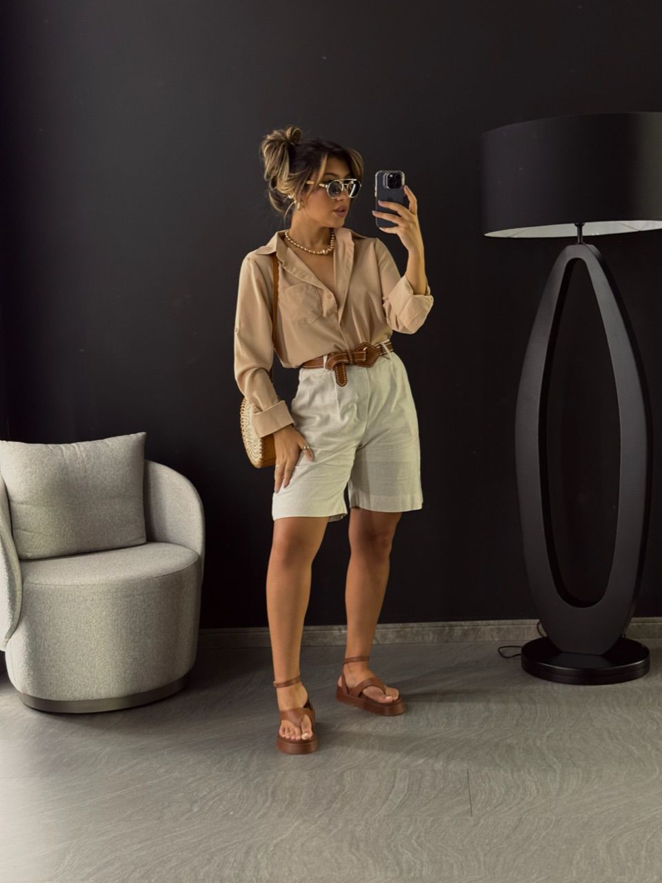 BERMUDA ELOÁ LINHO CRU