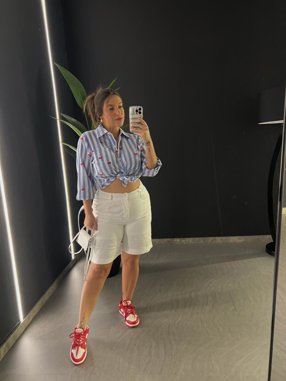 CAMISA CEREJA LISTRADA AZUL