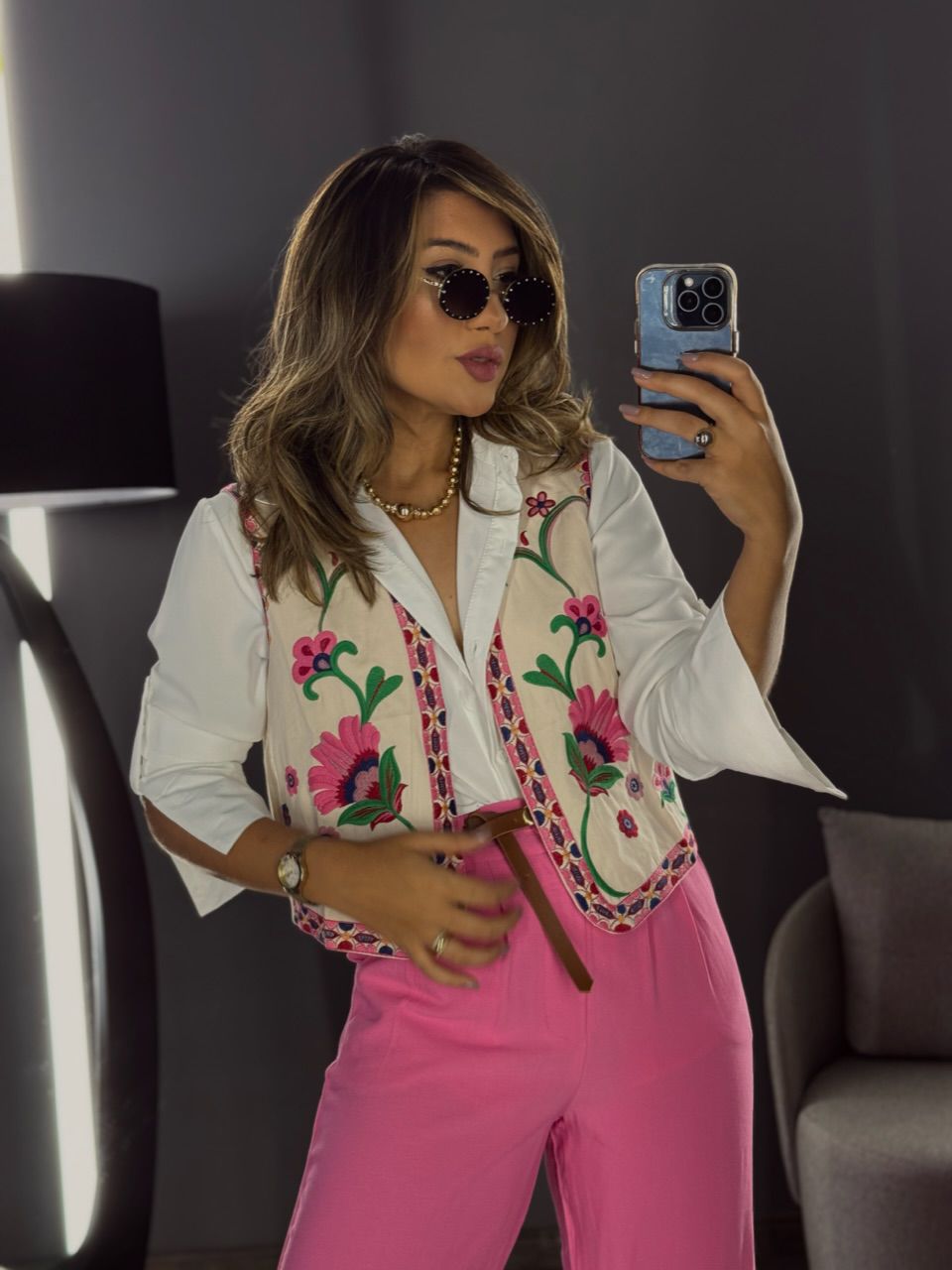 COLETE MARIA BORDADO NUDE/ROSA - 0049790332 - CAROLLA FERRARO