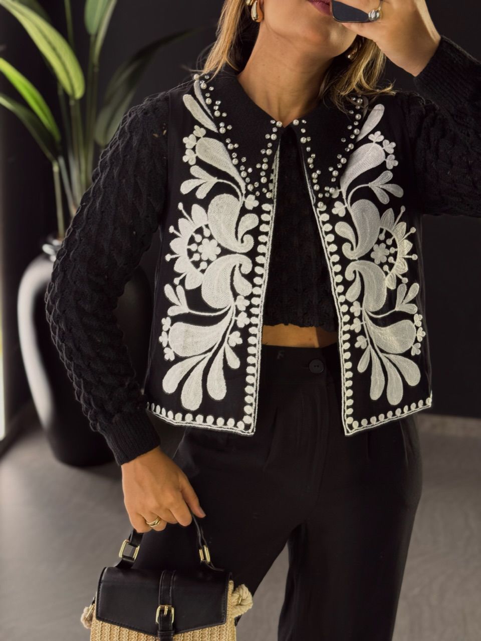 COLETE MARIA BORDADO PRETO