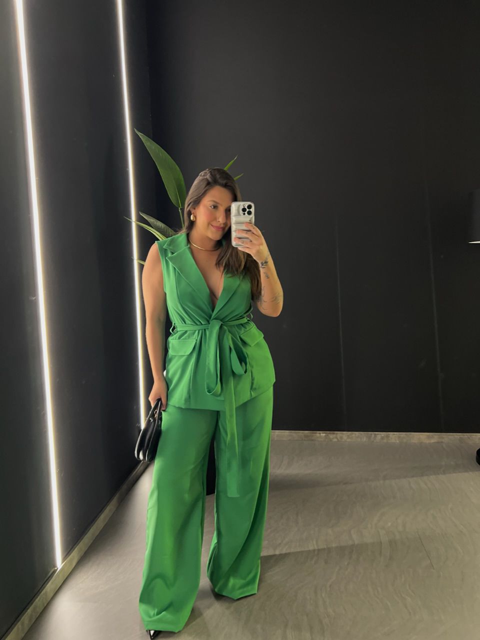 CONJUNTO CF COLETE CALÇA VERDE