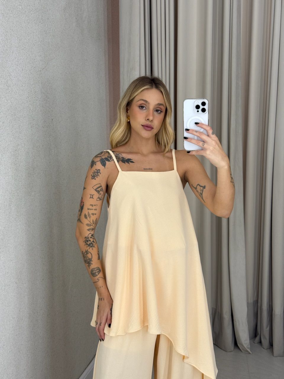 BLUSA ELOA CF ASSIMÉTRICA Marfim