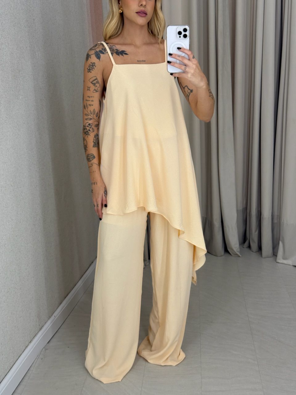 CALÇA MARIANA CF LASTEX Marfim - 0062430056 - CAROLLA FERRARO