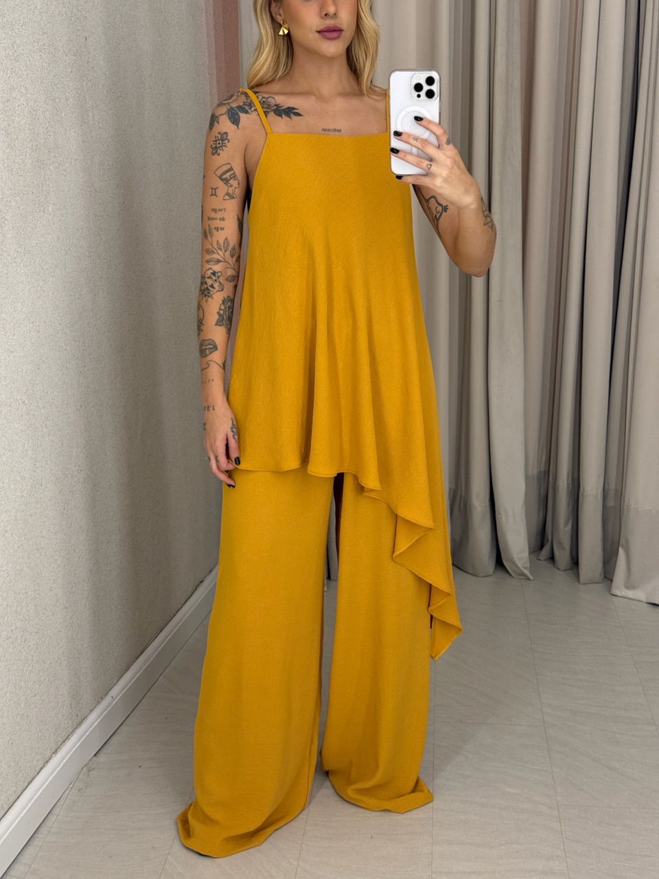 CALÇA MARIANA CF LASTEX mostarda - 0062430051 - CAROLLA FERRARO