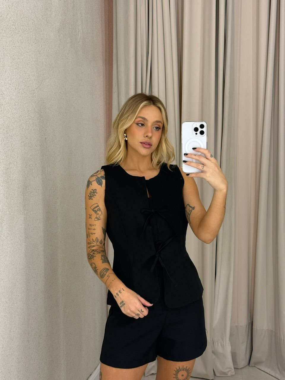 CONJUNTO LUARA SHORT PRETO