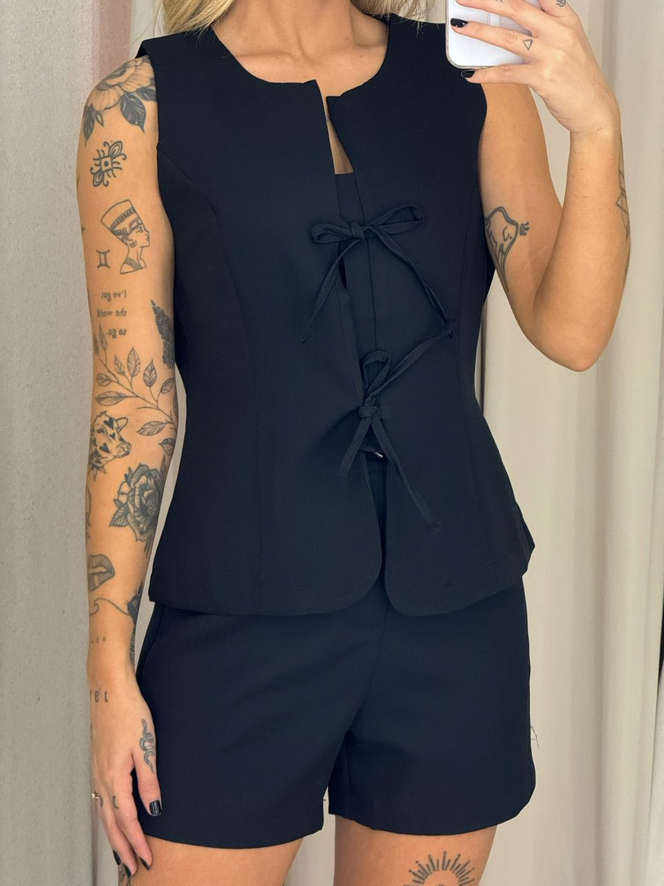 CONJUNTO LUARA SHORT PRETO
