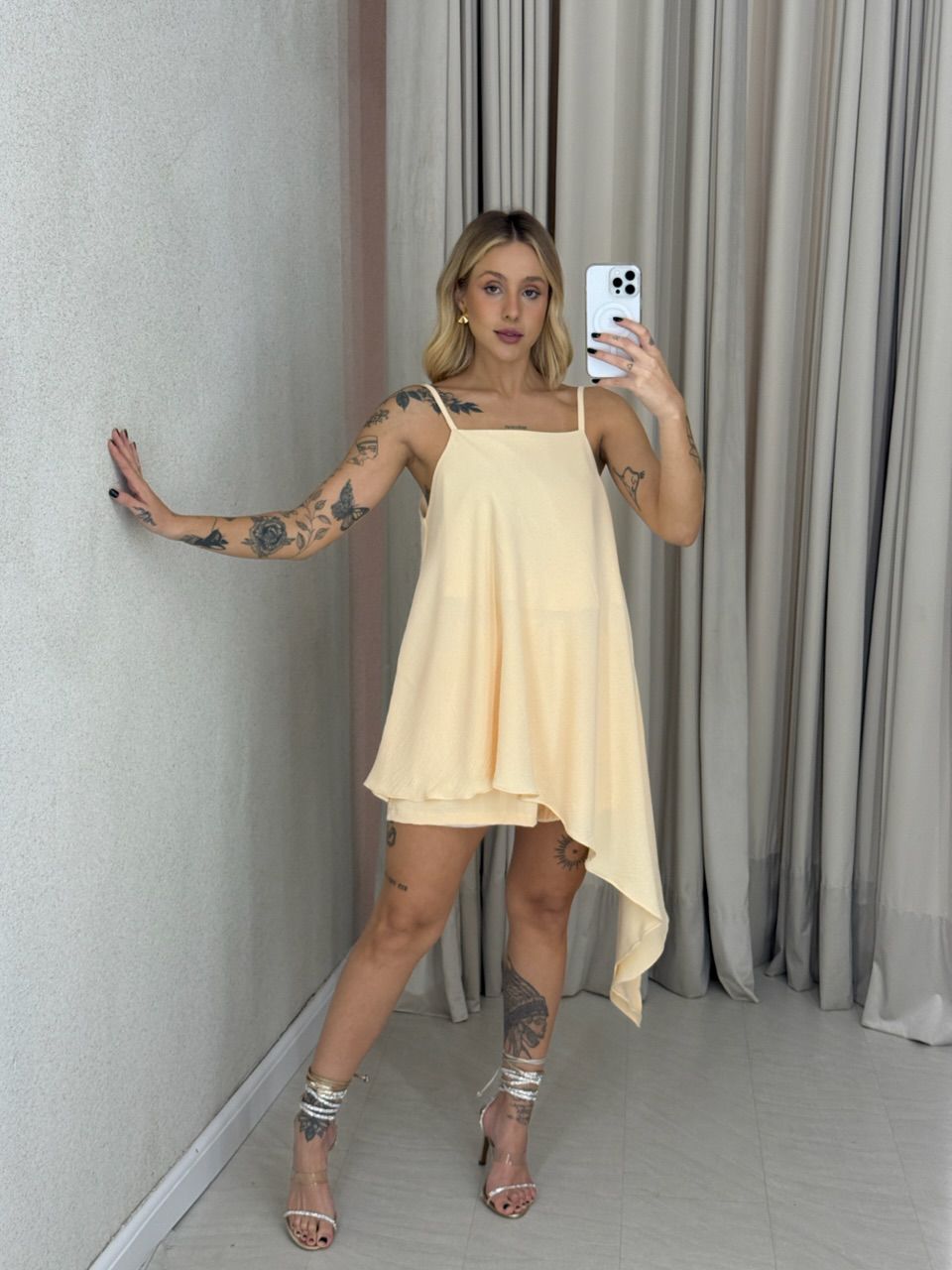 SHORT LORENA CF LASTEX Marfim