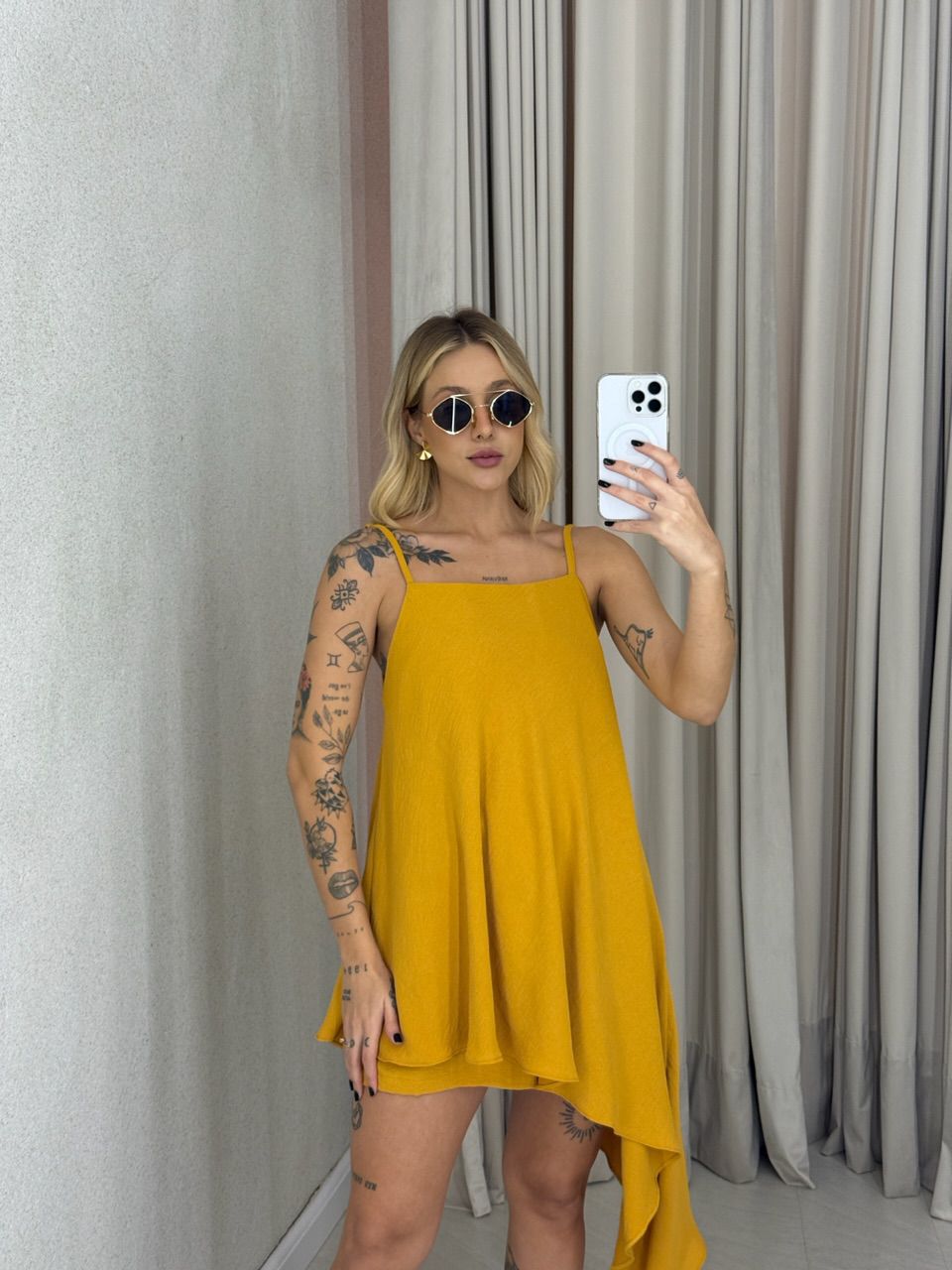 SHORT LORENA CF LASTEX mostarda