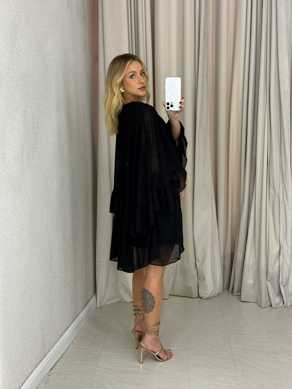 VESTIDO ELAINE CAPA preto