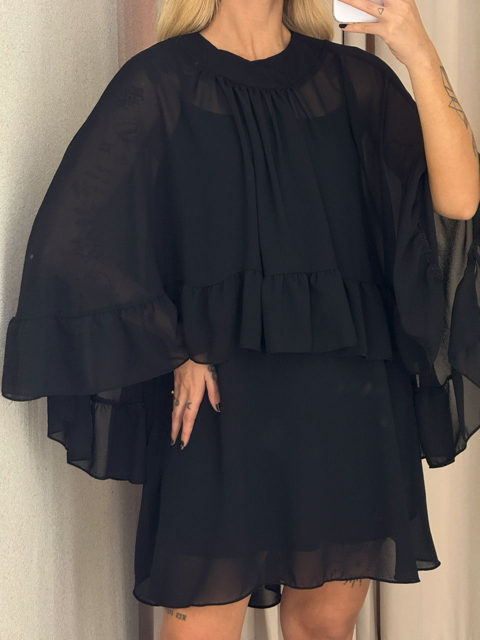 VESTIDO ELAINE CAPA preto