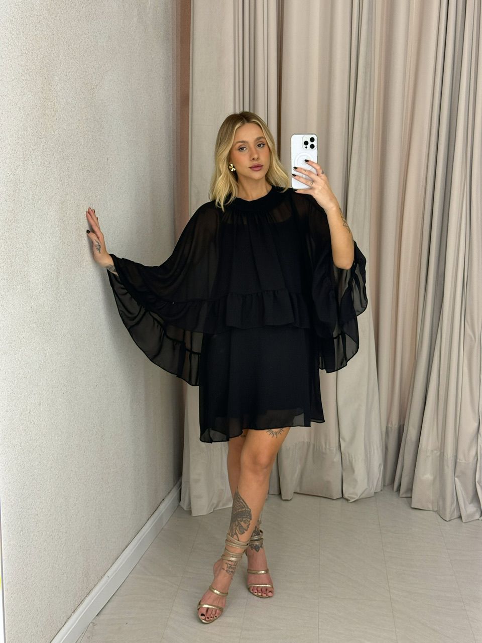 VESTIDO ELAINE CAPA preto
