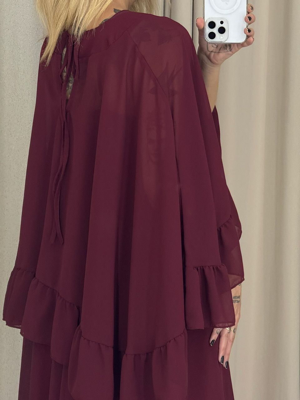 VESTIDO ELAINE CAPA VINHO