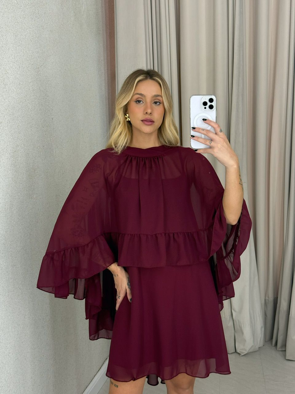 VESTIDO ELAINE CAPA VINHO