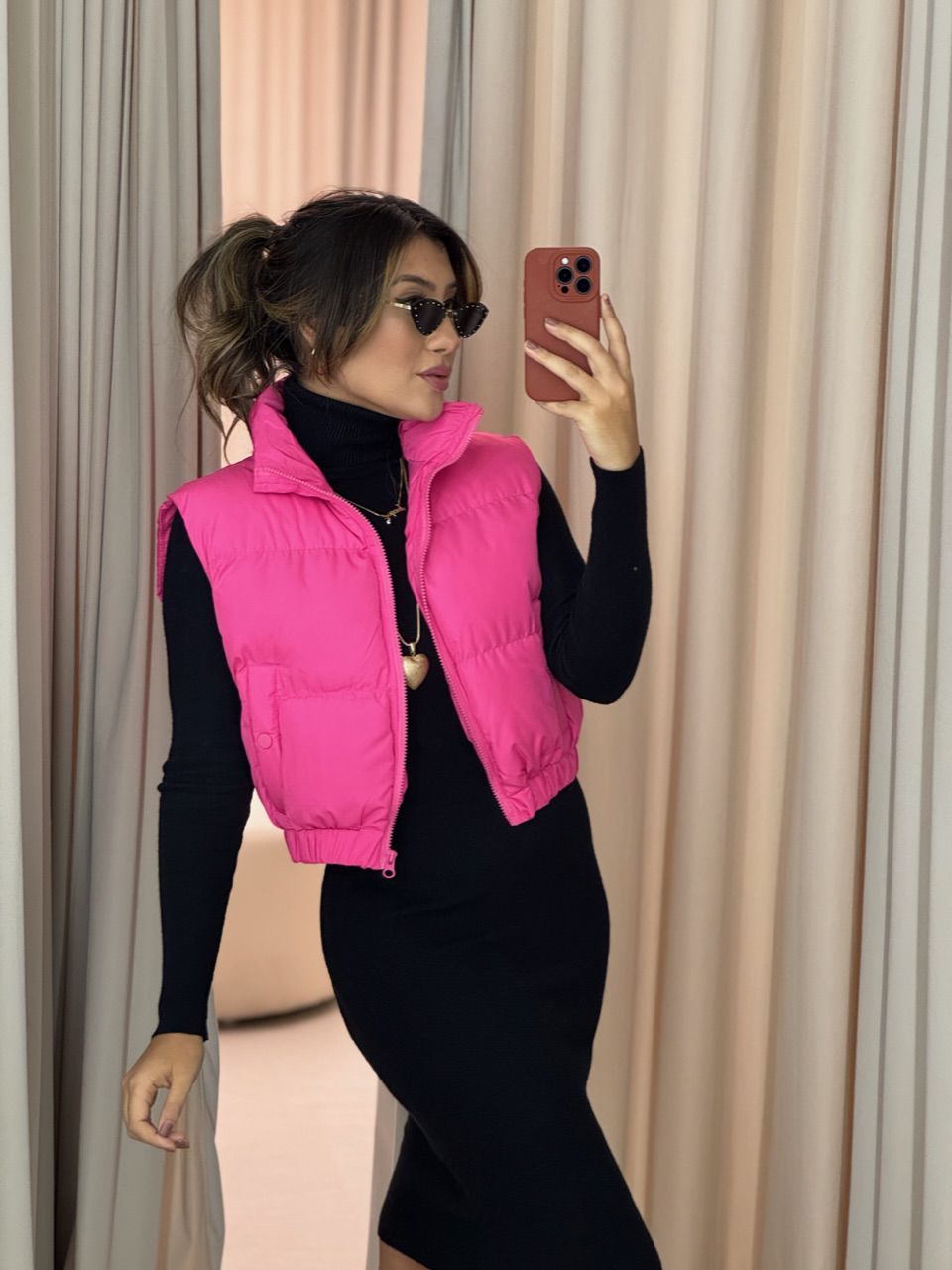 COLETE LUCIENE ACOLCHOADO PINK - 0051340037 - CAROLLA FERRARO