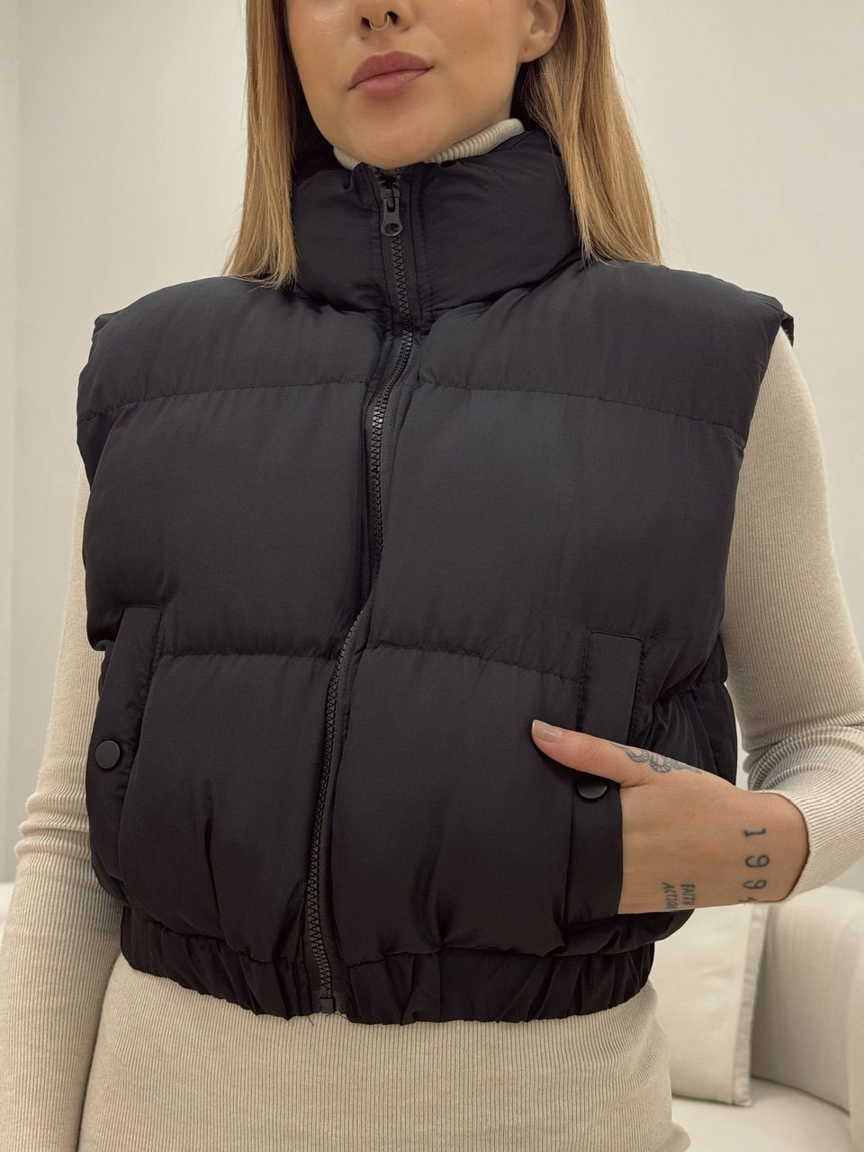 COLETE LUCIENE ACOLCHOADO PRETO