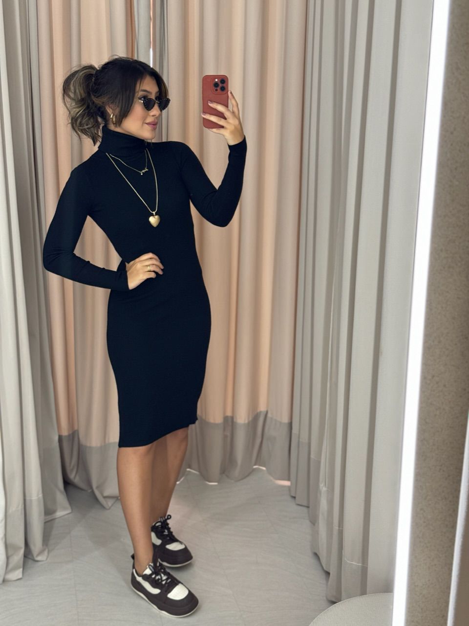 VESTIDO ÉRICA TRICOT PRETO - 0051330032 - CAROLLA FERRARO