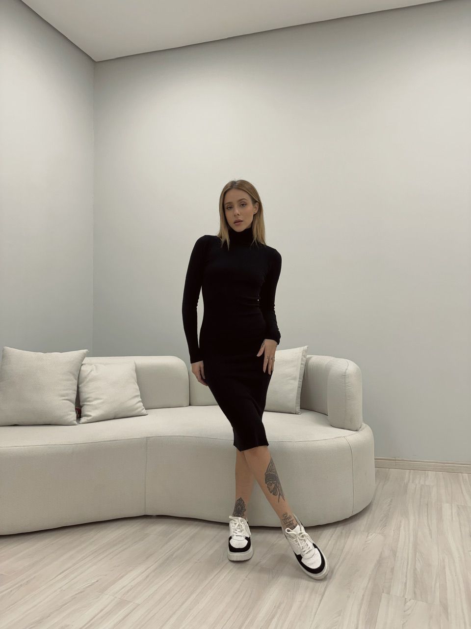 VESTIDO ÉRICA TRICOT PRETO