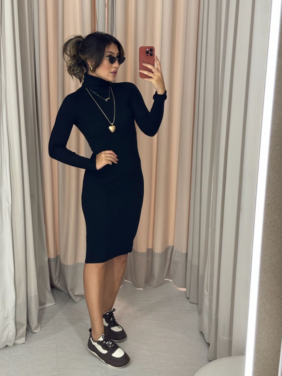 VESTIDO ÉRICA TRICOT PRETO