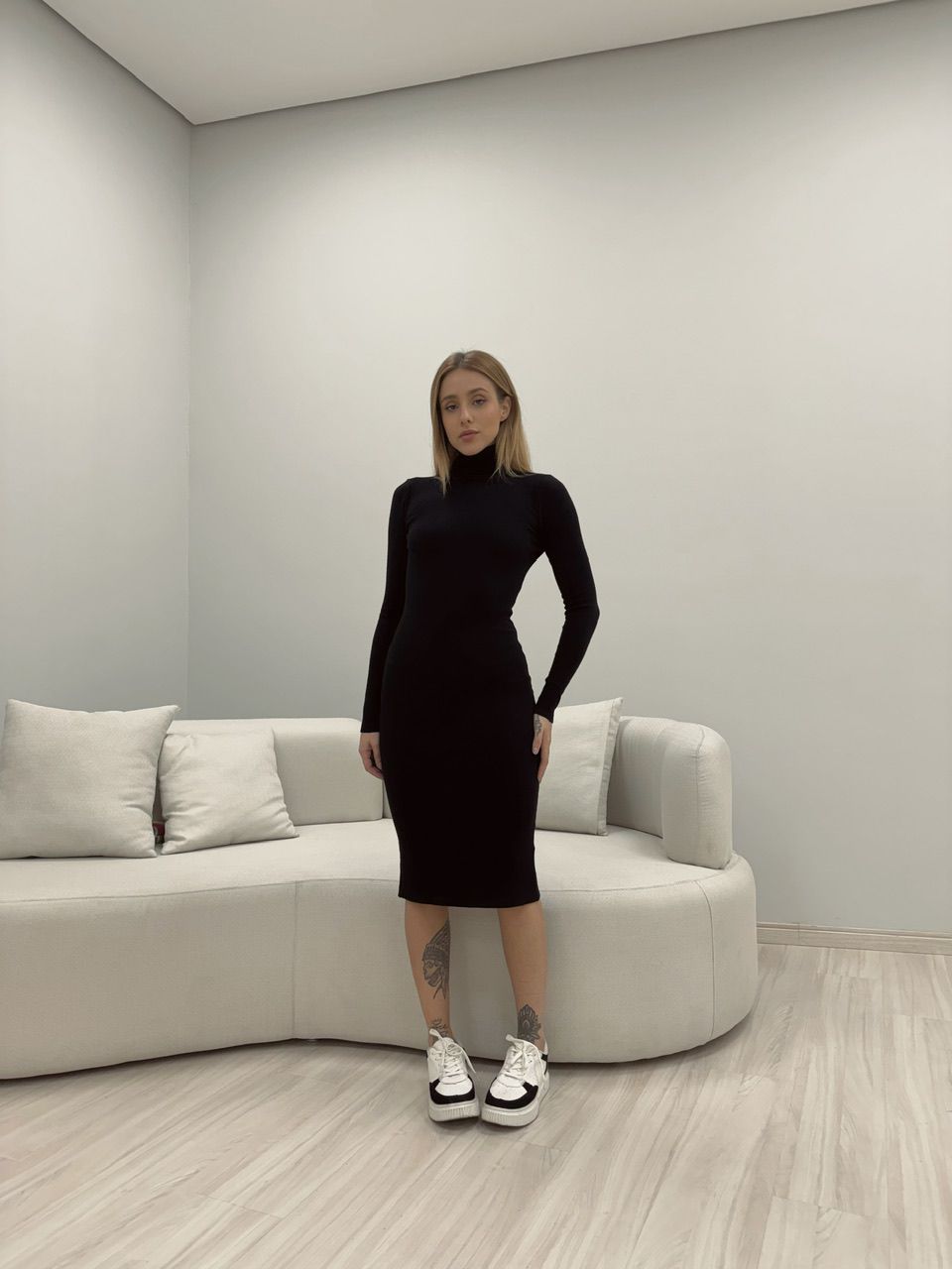 VESTIDO ÉRICA TRICOT PRETO