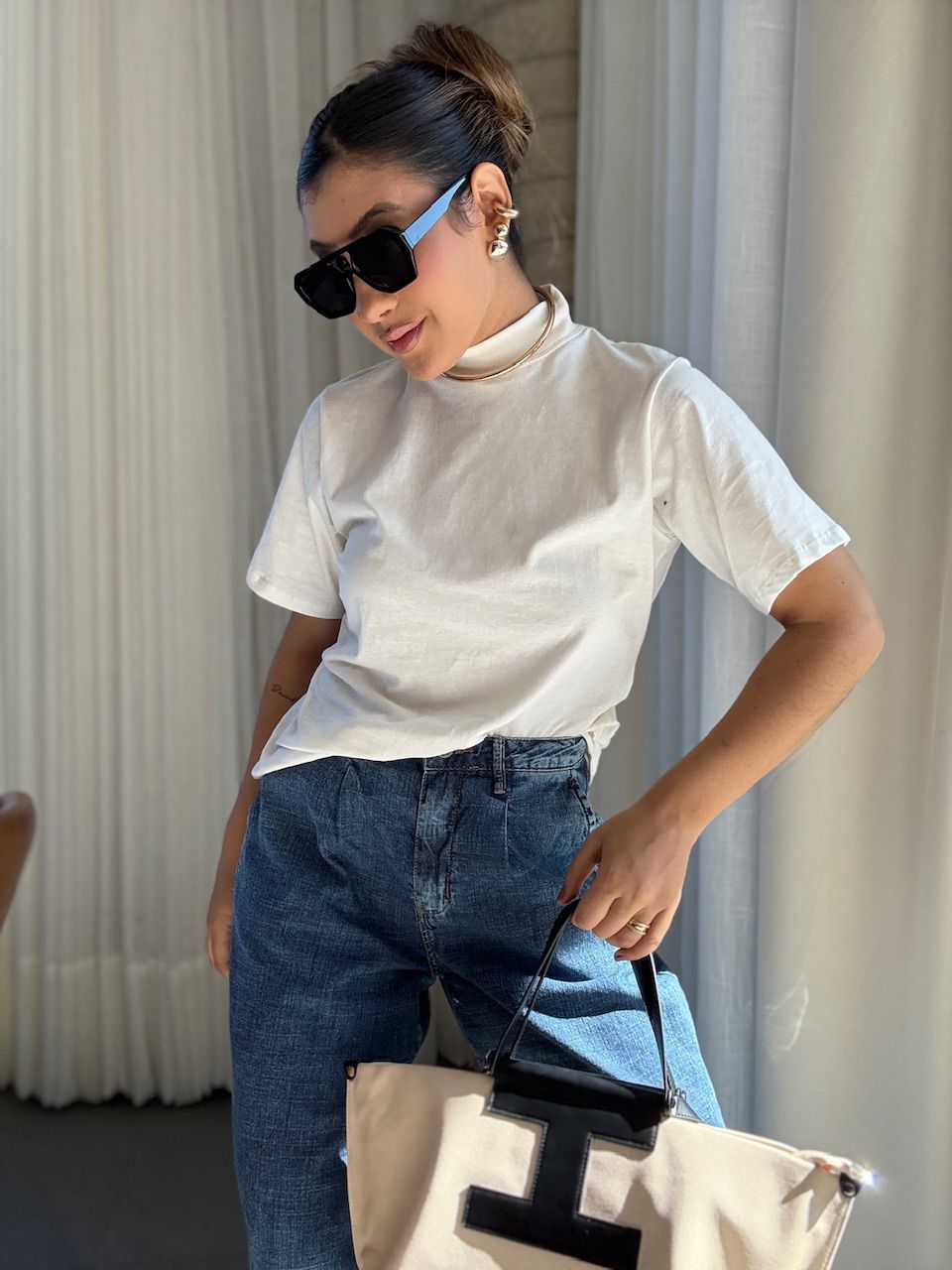 BLUSA AGNES GOLA OFF - 0066030048 - CAROLLA FERRARO