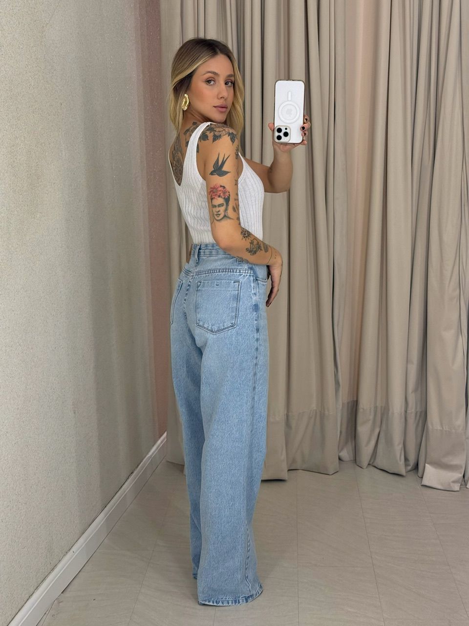 BLUSA ANAHI ALÇA TRICOT BRANCA