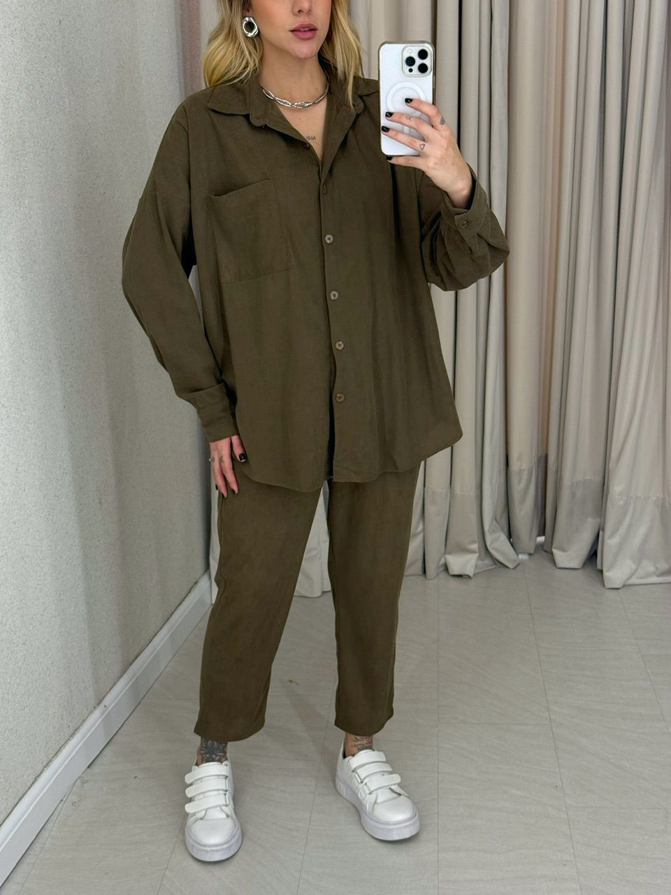 CONJUNTO CAROLINE COTELÊ MARROM