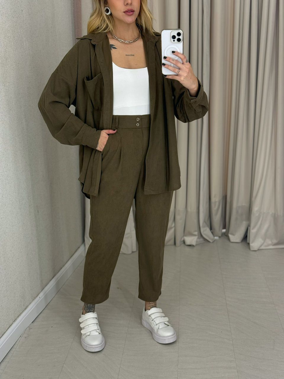 CONJUNTO CAROLINE COTELÊ MARROM