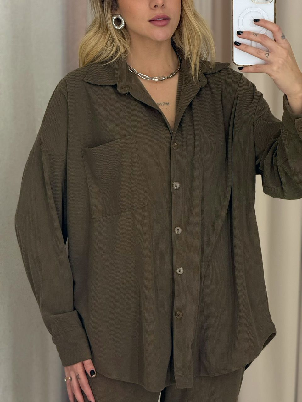 CONJUNTO CAROLINE COTELÊ MARROM
