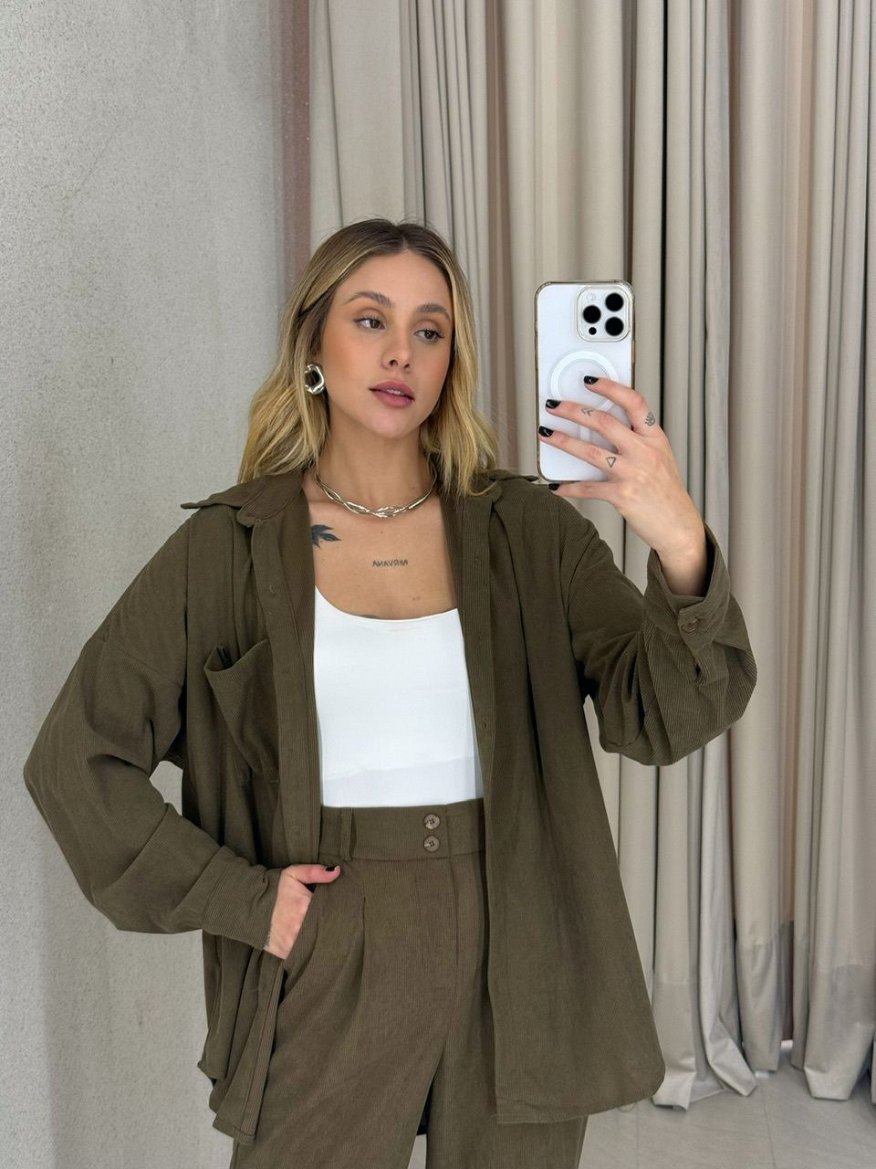 CONJUNTO CAROLINE COTELÊ MARROM