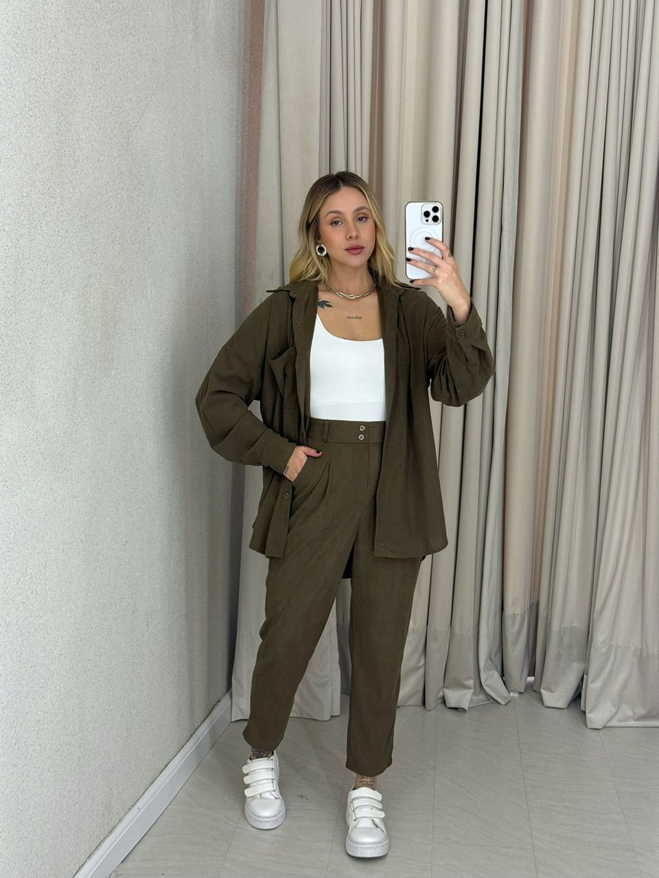 CONJUNTO CAROLINE COTELÊ MARROM