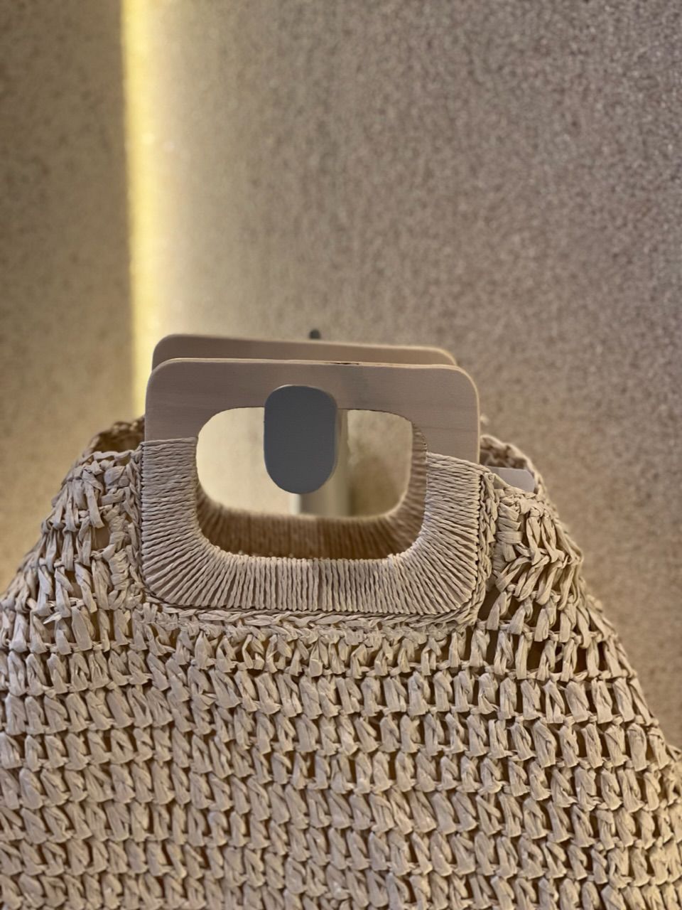 BOLSA TRANÇADA DE PALHA CRU