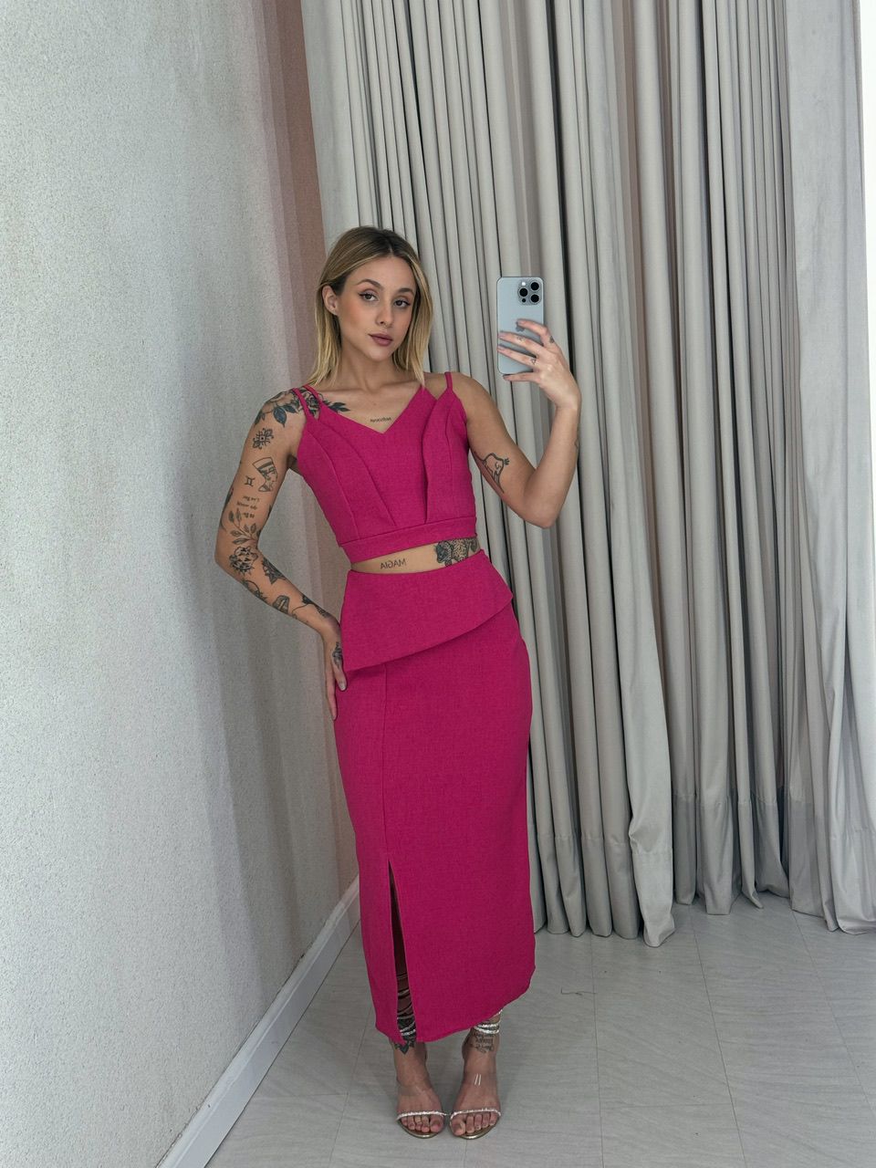 CONJUNTO MIRELA SAIA PINK - 0054370037 - CAROLLA FERRARO