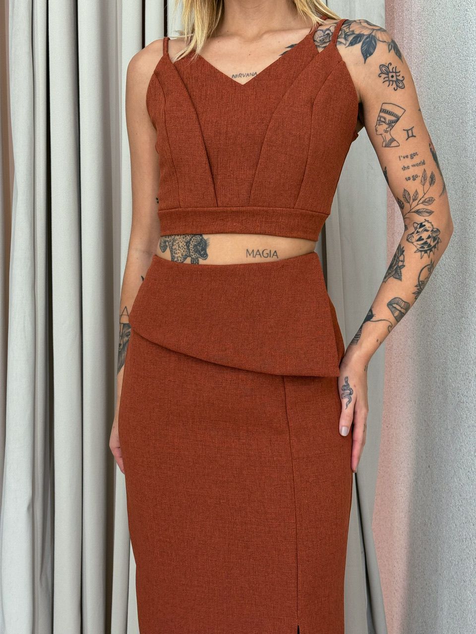 CONJUNTO MIRELA SAIA TERRACOTA