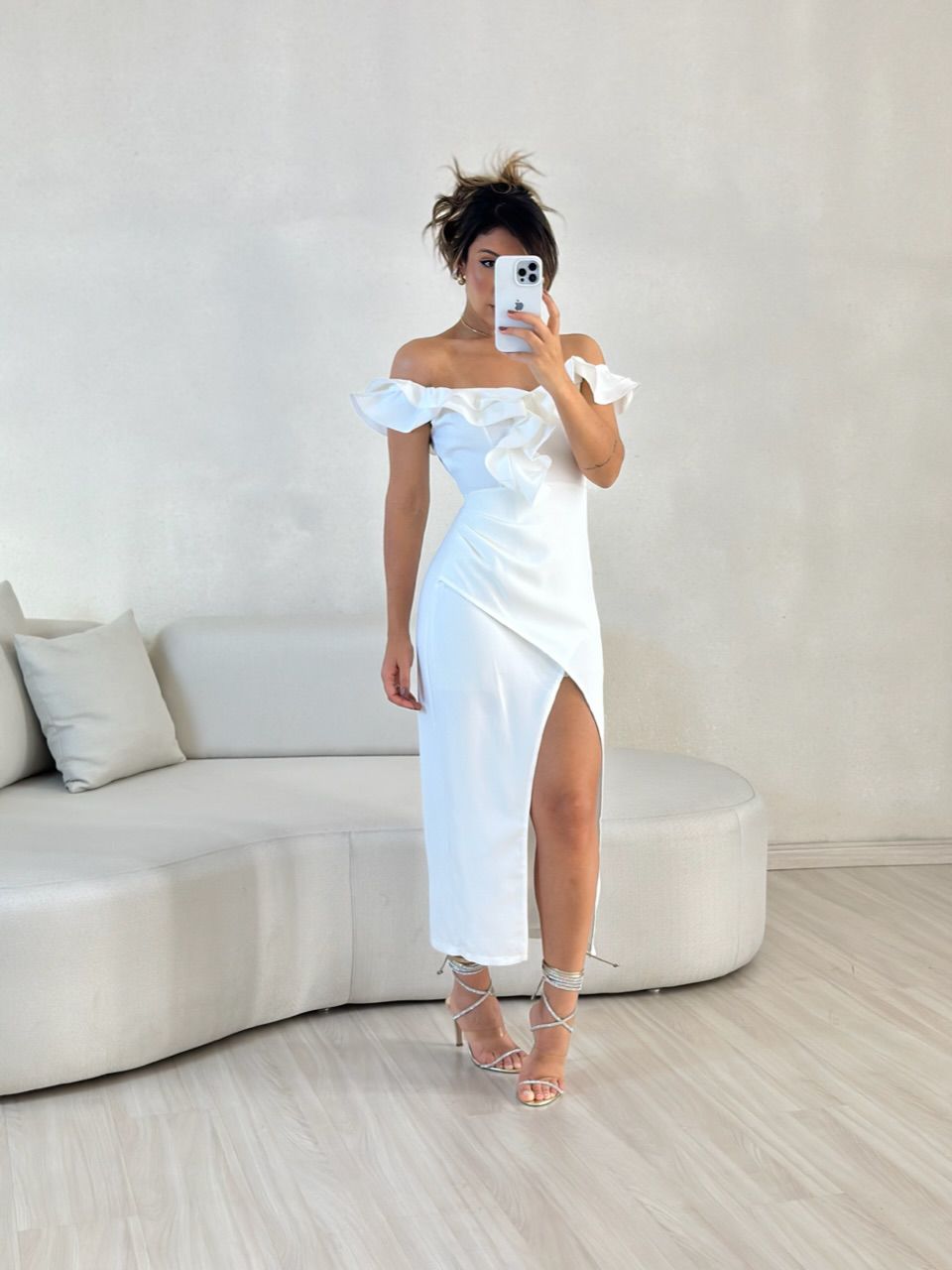 VESTIDO MAVI BABADOS OFF - 0054390048 - CAROLLA FERRARO
