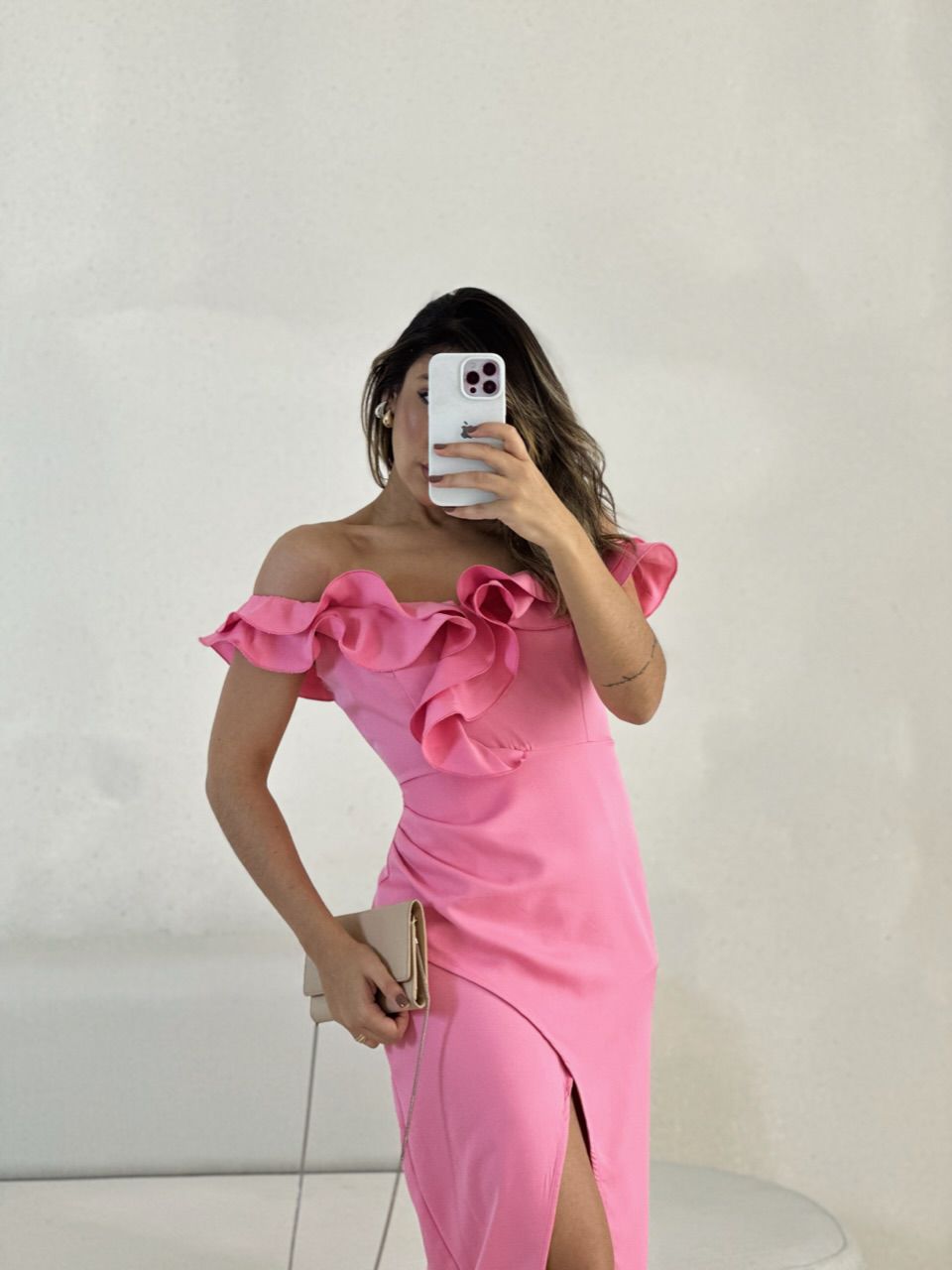 VESTIDO MAVI BABADOS ROSA