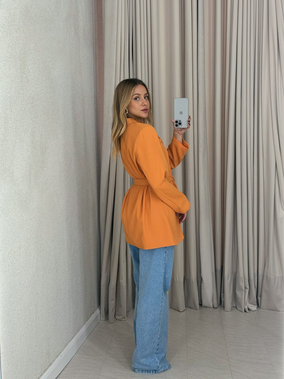 BLAZER MARIA CLARA FAIXA LARANJA