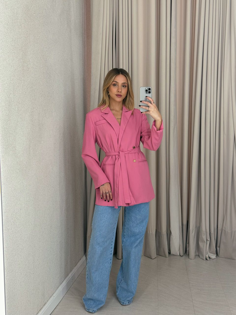 BLAZER MARIA CLARA FAIXA PINK