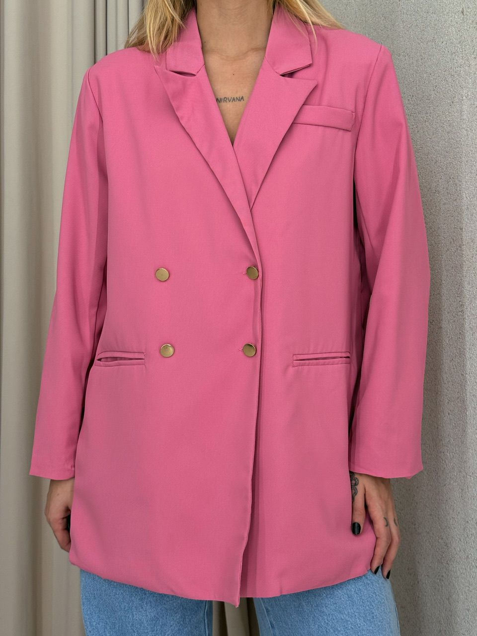 BLAZER MARIA CLARA FAIXA PINK