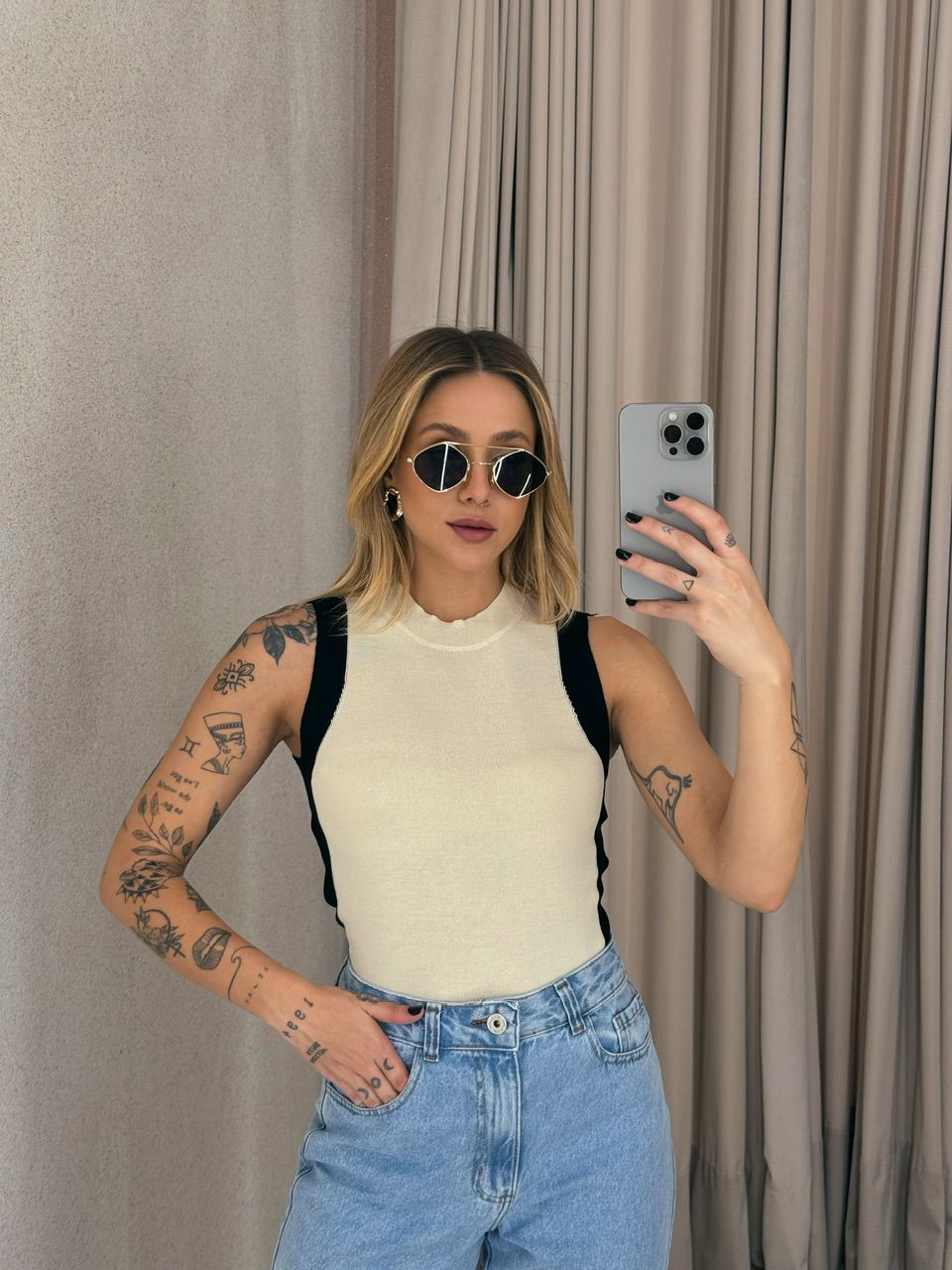 BLUSA JULIA CAVADA MARFIM