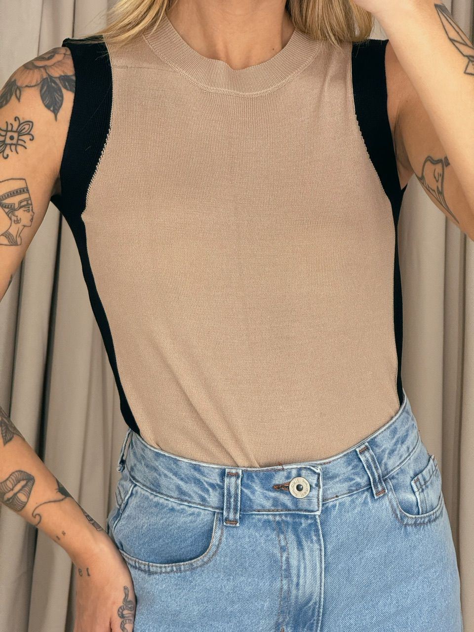 BLUSA JULIA CAVADA NUDE