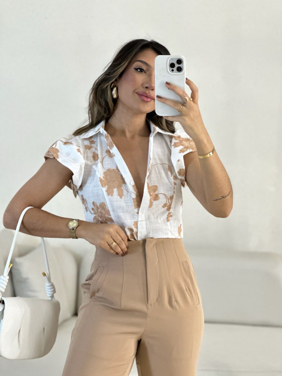 CAMISA CATARINA MANGA CURTA OFF - 0055500048 - CAROLLA FERRARO