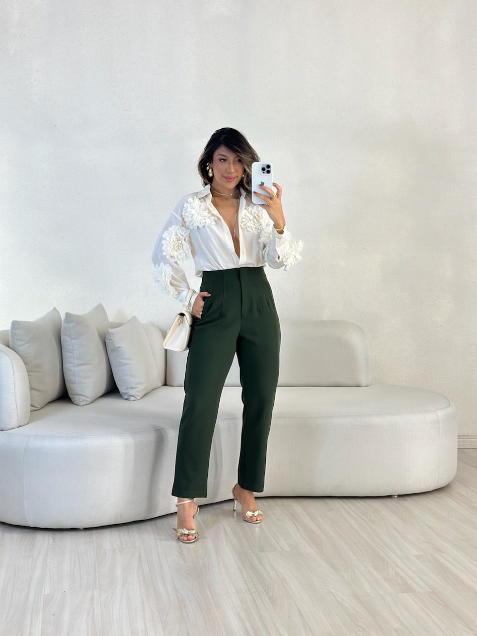 CALÇA LUIZA ALFAIATARIA VERDE MUSGO